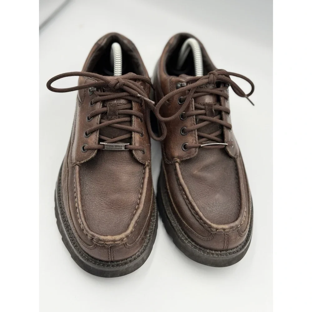 ROCKPORT Waterproof Hydro-Shield Oxford Shoes Mens Size 9.5 Brown Leather 500657
